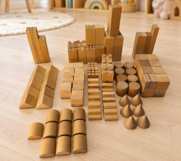 Producto - Bloques de madera de Guatambu natural x 100 piezas - 0