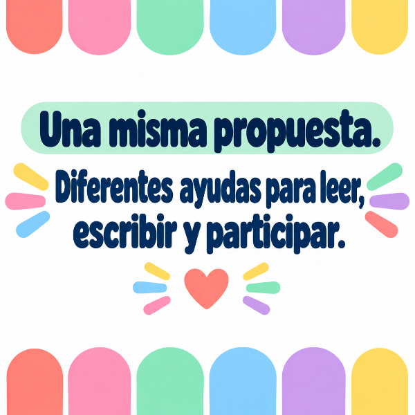 Producto - Una misma propuesta. Diferentes ayudas para leer, escribir y participar.