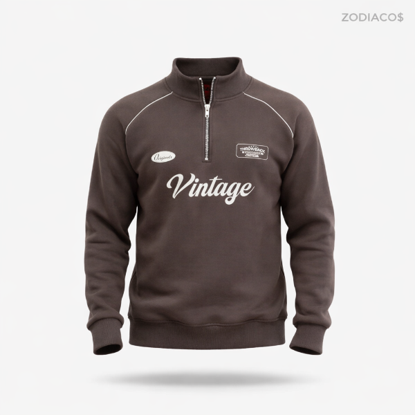 Producto - BUZO C/CIERRE VINTAGE CHOCO