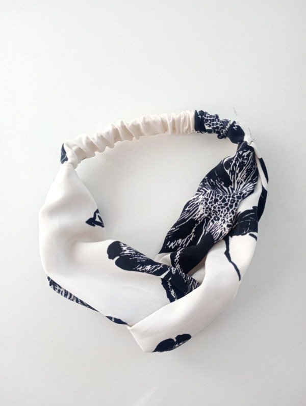Producto - Turbante flower blanco