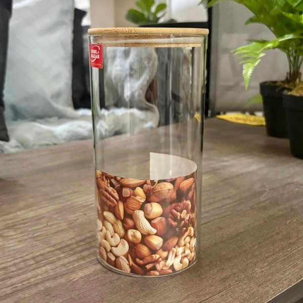 Producto - Frasco De Vidrio Con Tapa Madera 1.4L GPG101400