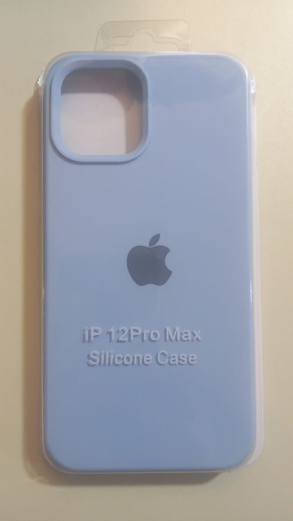 Producto - Funda Silicone Case Celeste Logo para iPhone 12 Pro Max