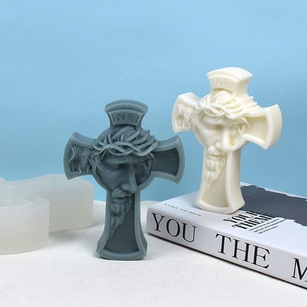 Producto - Molde silicona cruz Jesús - 0