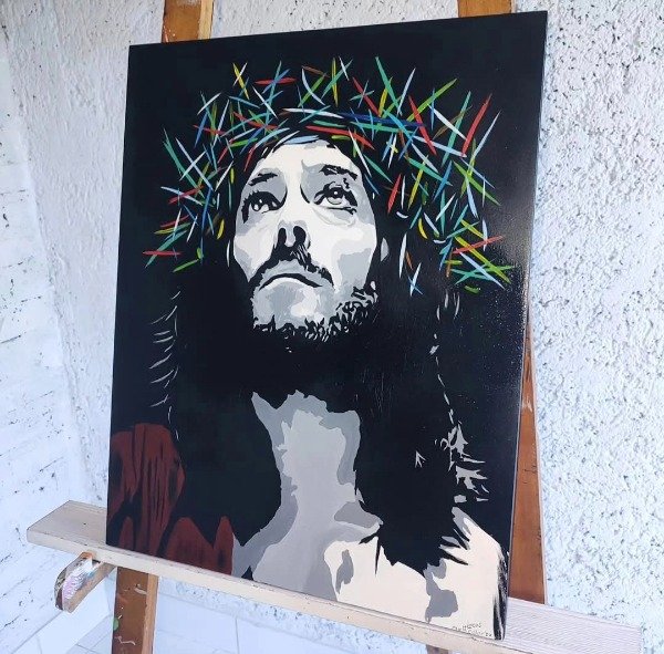 Producto - JESÚS POP ART  B/N - 2
