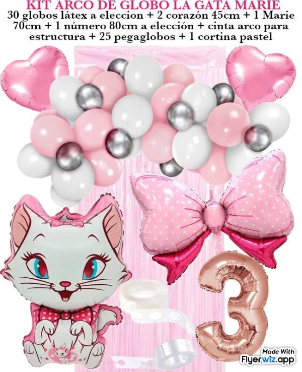 Producto - Arco de globos la gata Marie