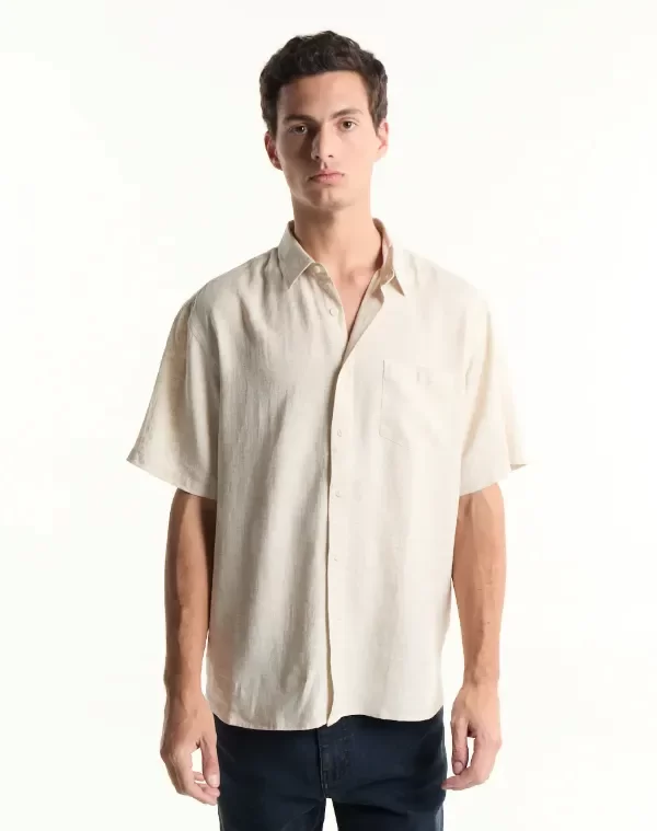Producto - Camisa Hibiscus beige