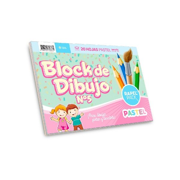 Producto - BLOCK DE DIBUJO N5 COLORES PASTEL (A4)
