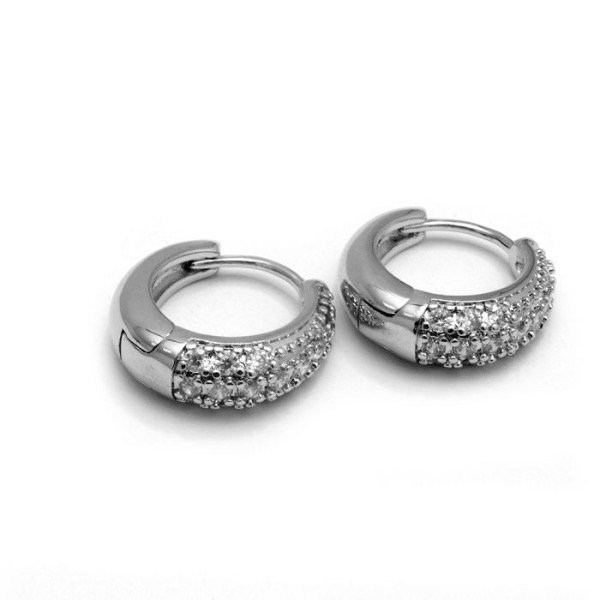 Producto - Aros cubanos italiano concavo con cubic