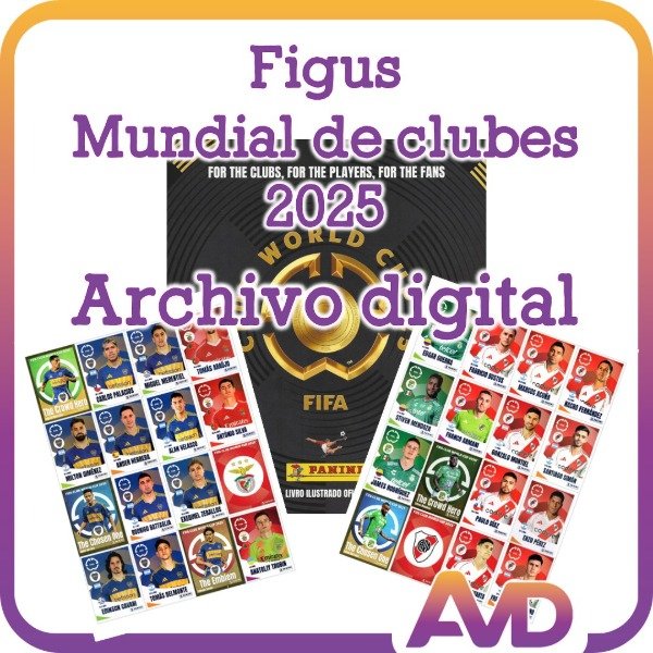 Producto - Archivo digital Figuritas Álbum Mundial de clubes 2025 para imprimir