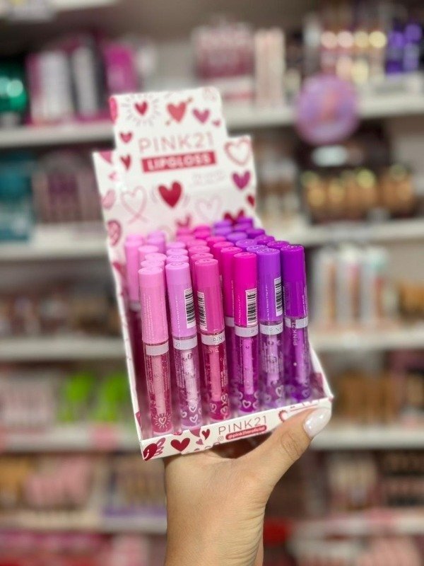 Producto - CAJA X36 LIP GLOSS CORAZONES PINK 21