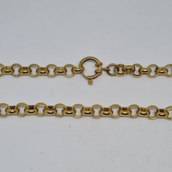 Producto - Cadena rolo acero dorado x60cm