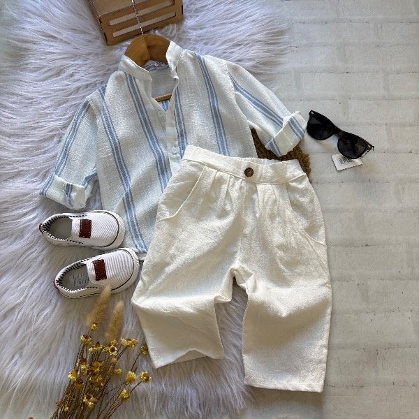 Producto - Camisa Teo CELESTE línea bebé - 1