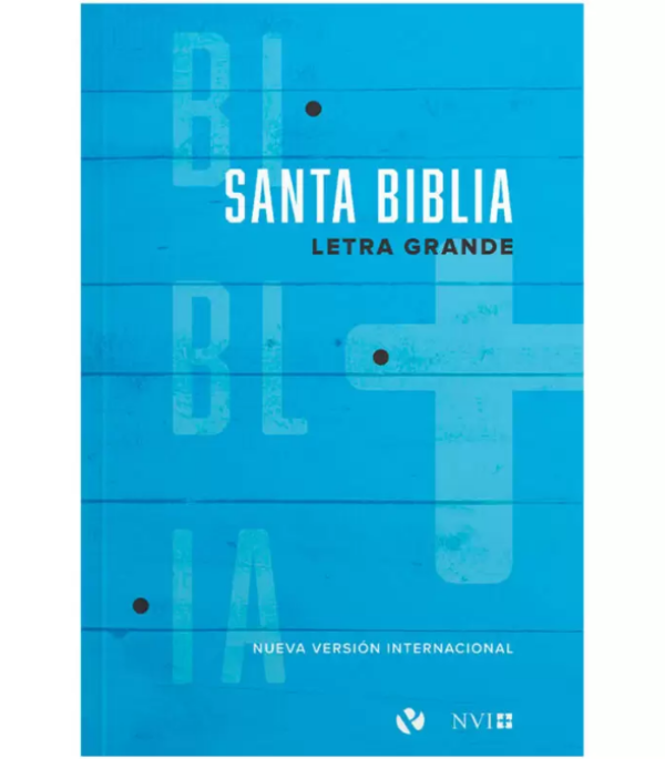 Producto - BIBLIA LETRA GRANDE NVI 2022 TAPA RÚSTICA AZUL
