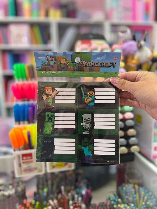 Producto - Etiqueta escolar minecraft - mooving