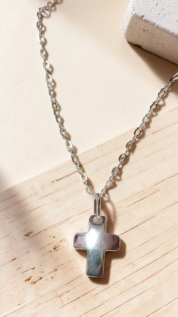 Producto - Conjunto de Plata 925 dije cruz bombe mini