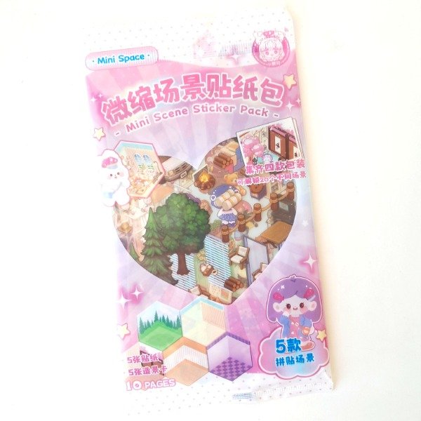 Producto - Set de stickers Mini Escenas 3d (Fucsia)