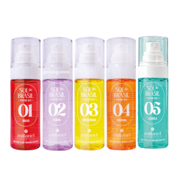 Producto - Combo 5 Sol do Brasil Body Mist Millanel inspirado en Sol de Janeiro