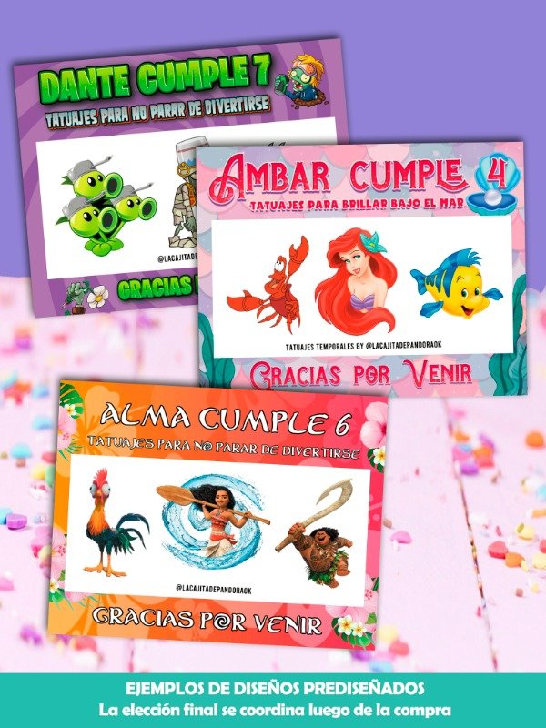 Producto - TRÍO HORIZONTAL DE TATUAJES PREDISEÑADOS