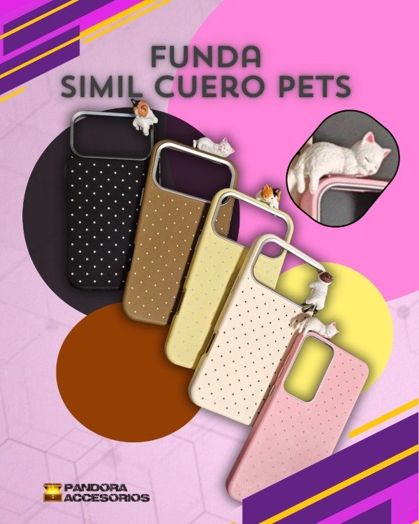 Producto - Funda Simil Cuero con Adorno