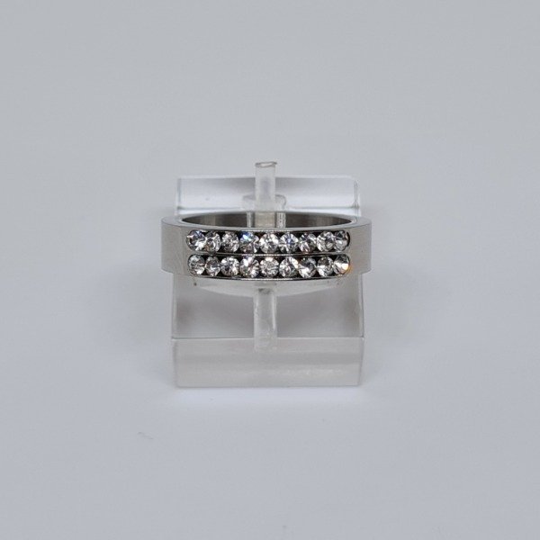 Producto - Anillo doble cubic acero