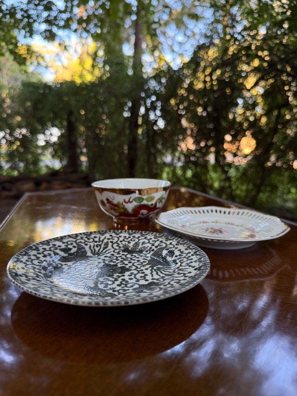 Producto - Lote porcelana 2 platos 1 bowl de arroz