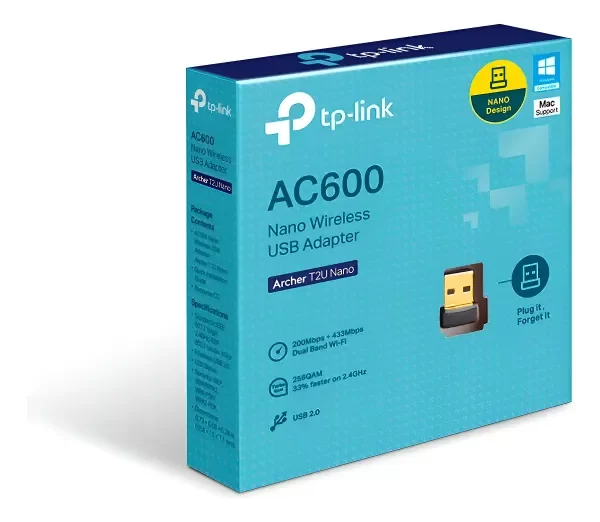 Producto - Adaptador Wifi Usb Dual Band Tp-link 5 Ghz Archer T2u Nano