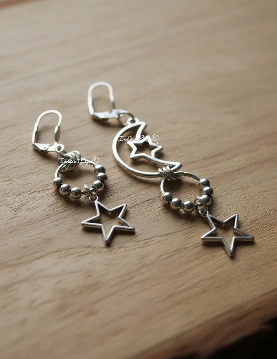 Producto - Aros Irregulares - Luna y Estrella