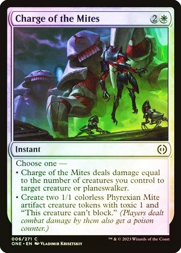 Producto - Charge of the Mites Foil  Phyrexia: All Will Be One