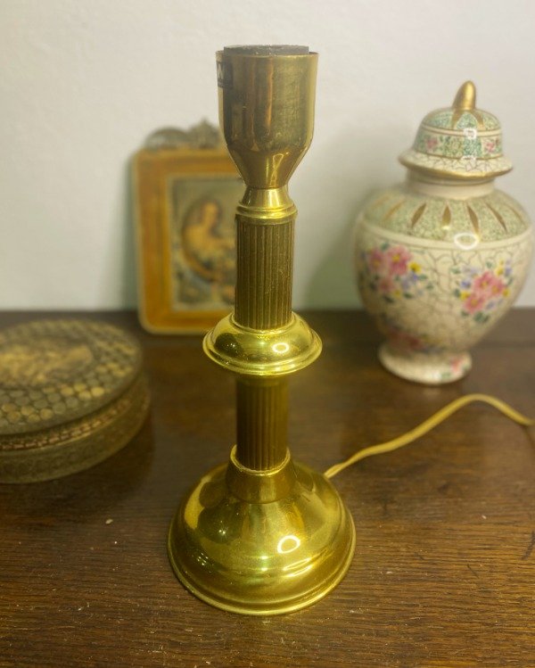 Producto - Velador De Bronce Antiguo 30cm