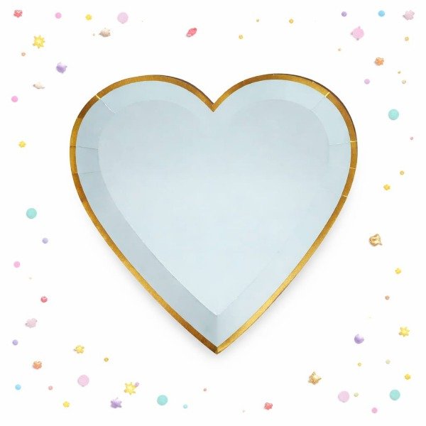 Producto - PLATOS CORAZON X10UN (CELESTE)