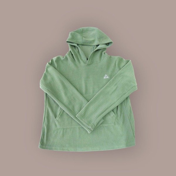 Producto - Buzo verde cuadritos tela abrigada