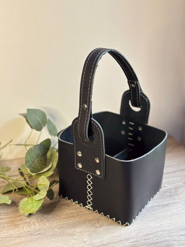 Producto - Canasta matera de cuero vacuno - 0