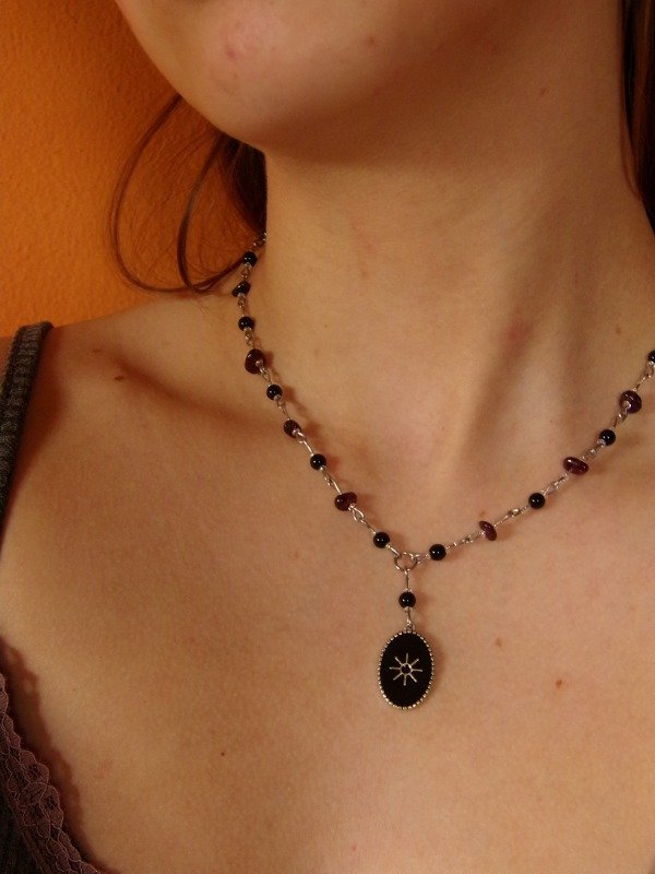 Producto - collar sol: dije ovalado