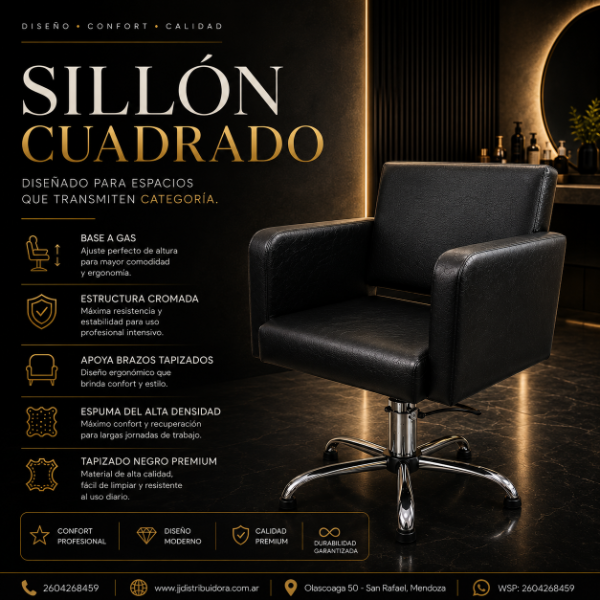 Producto - Sillon Barberia Peluqueria,  base 5 rayos a gas