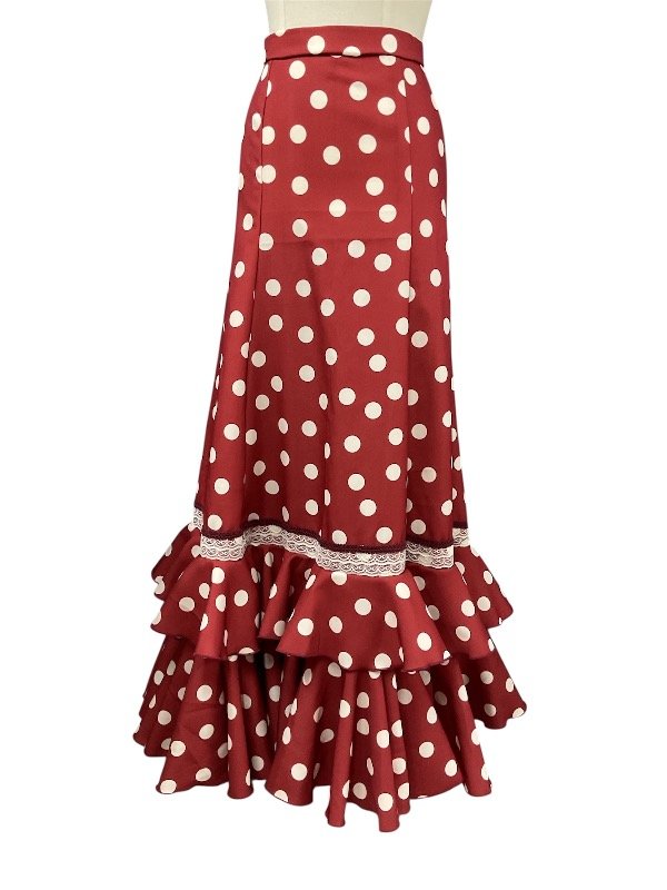 Producto - Falda bordo lunares