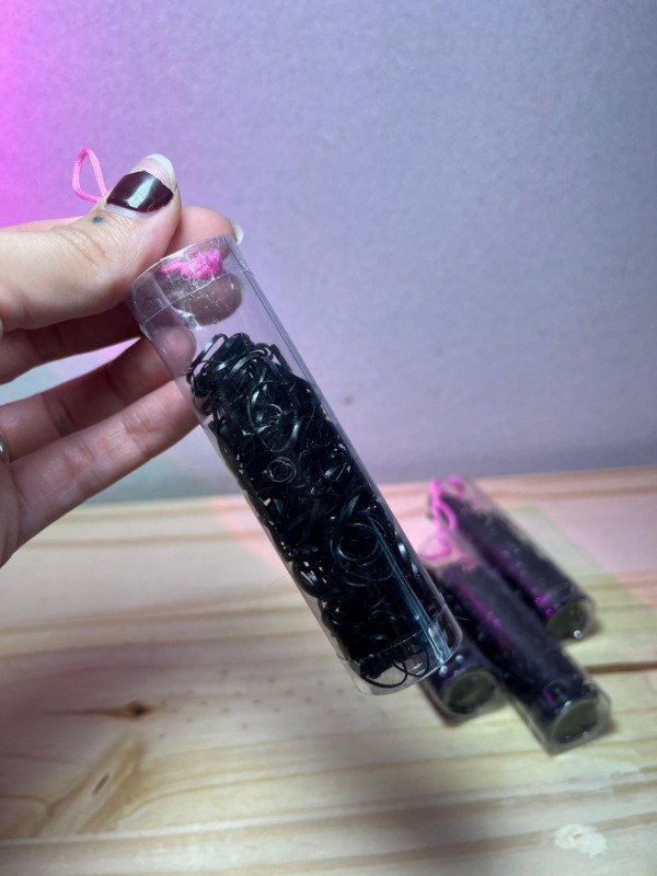 Producto - Gomitas Elásticas Negras en Tubito