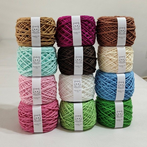 Producto - Combo Hilo de algodón 8/6 - 12 ovillos de 50 grs