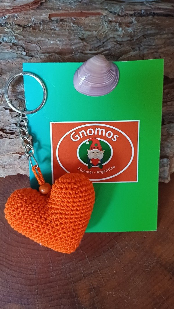 Producto - Llavero Corazón Naranja Mini - Keychain Mini Orange Heart