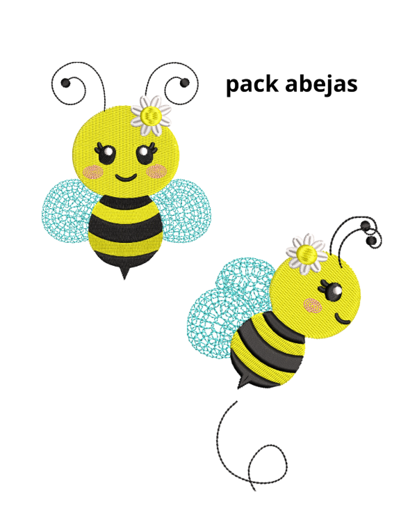 Producto - Abejas con flor pack x7 medidas x2 diseños