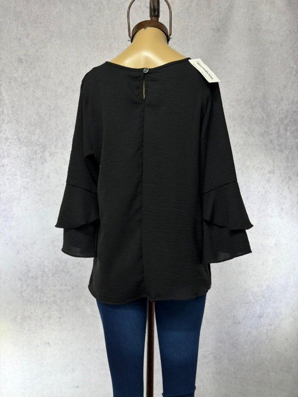 Producto - BLUSA RUMI NEGRA MANGAS 34 - 3
