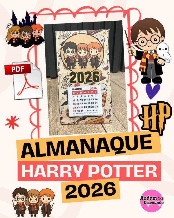Producto - ALMANAQUE HARRY POTTER 2026 LISTO PARA IMPRIMIR EN PDF