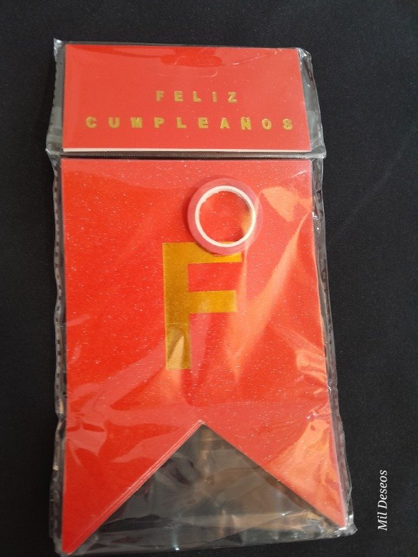 Producto - Banderín fc rojo gibré x1