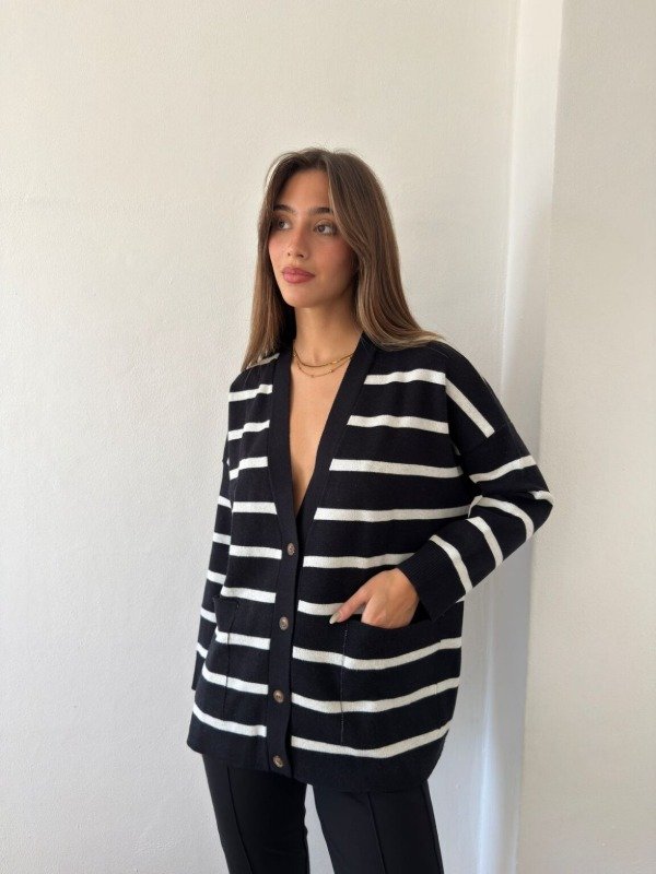 Producto - SACO RAYADO OVERSIZE