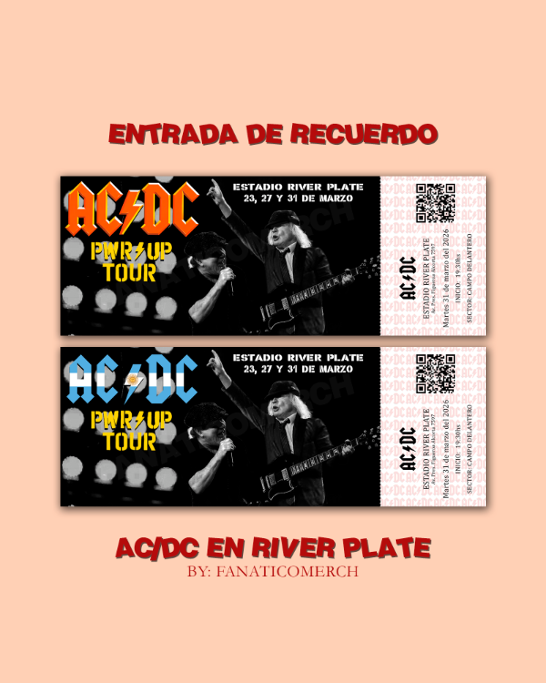 Producto - AC/DC En River Plate - Entrada de Recuerdo