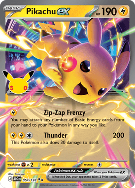 Producto - Pikachu EX 054/128 (30th Celebration)