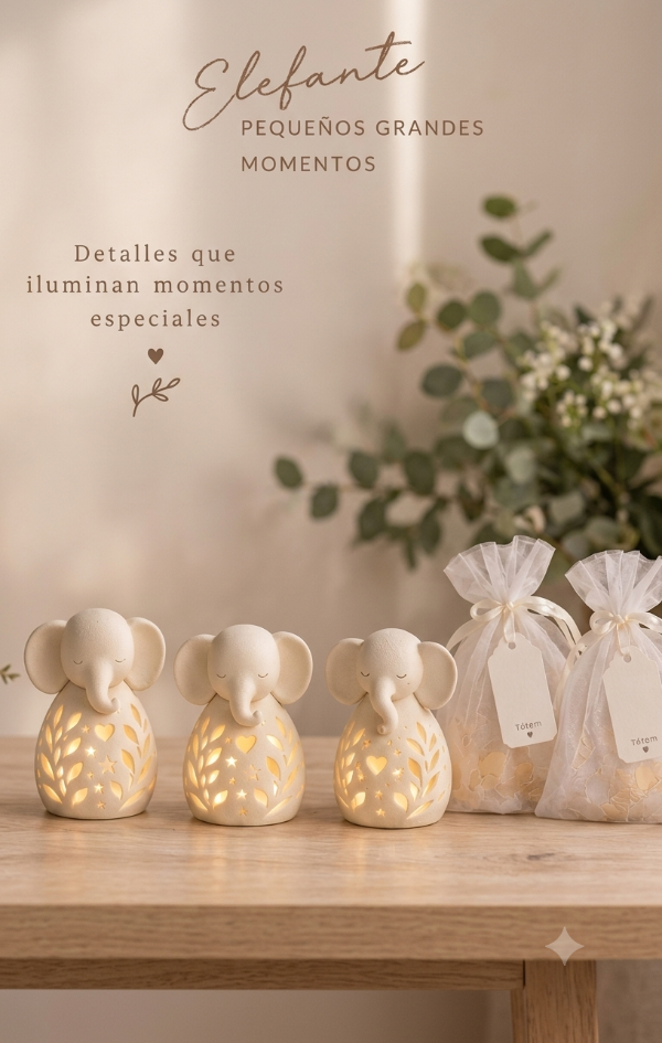 Producto - Pack Souvenir con Vela LED  Elefante Bimba - 2