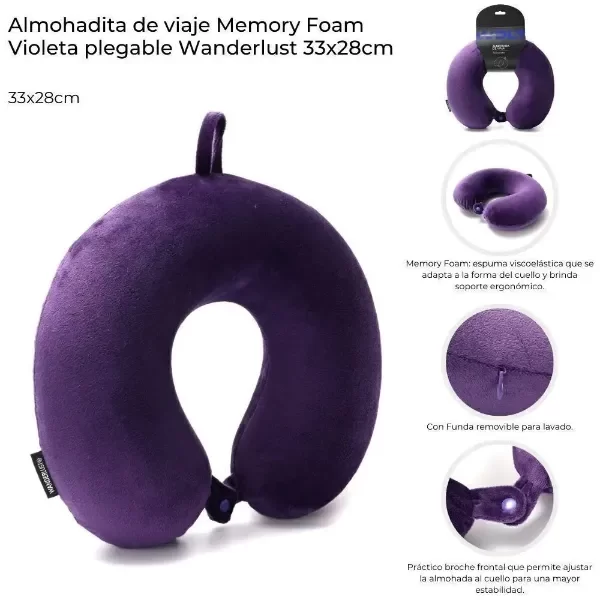Producto - Almohadita de viaje memory foam - VIOLETA - 0