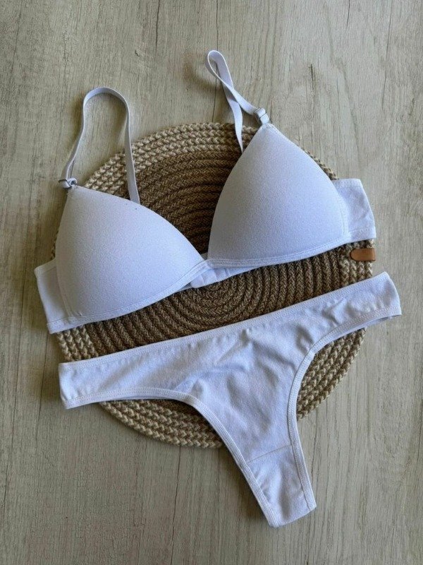 Producto - Conjunto triangulito blanco algodón