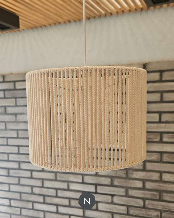 Producto - Lámpara colgante - Hilo de algodón beige