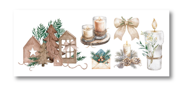 Producto - DTF UV 20x8cm - NAVIDAD CASITA